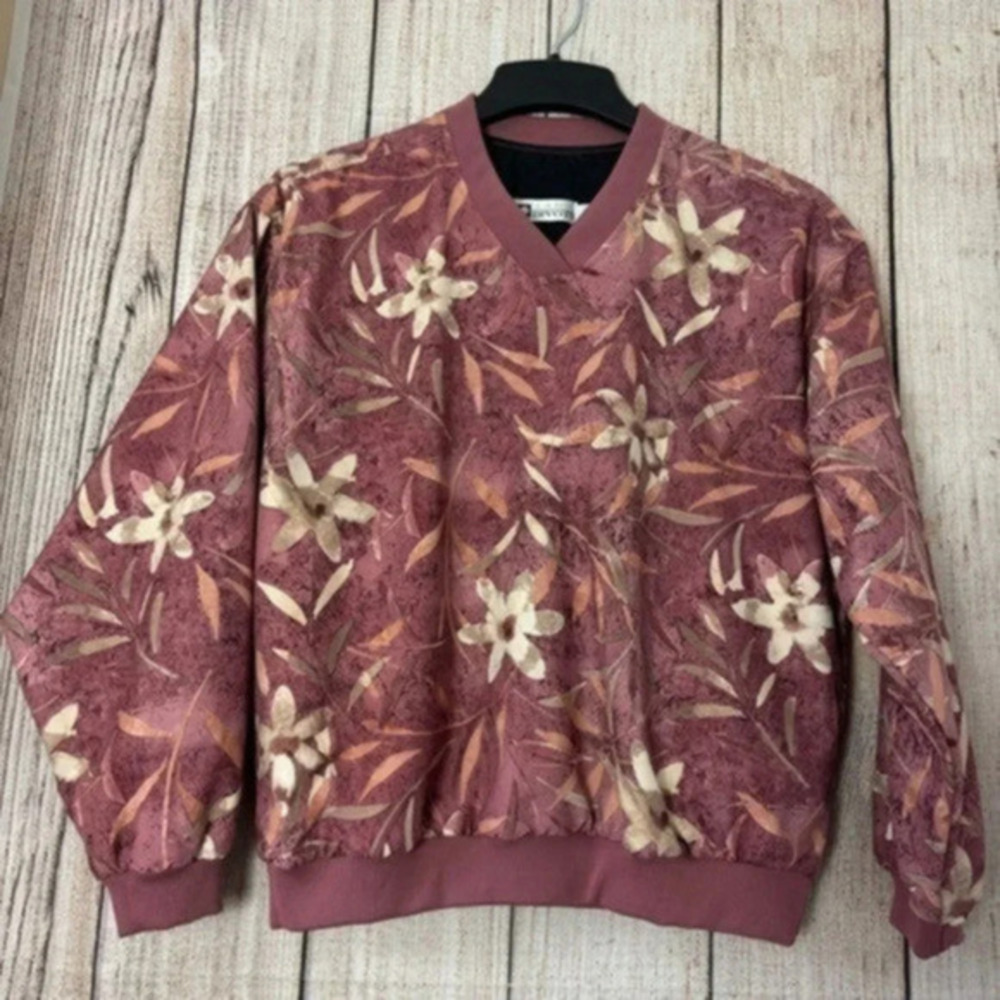 Lady Divots Mauve Golf Pullover Windbreaker Womens size Small